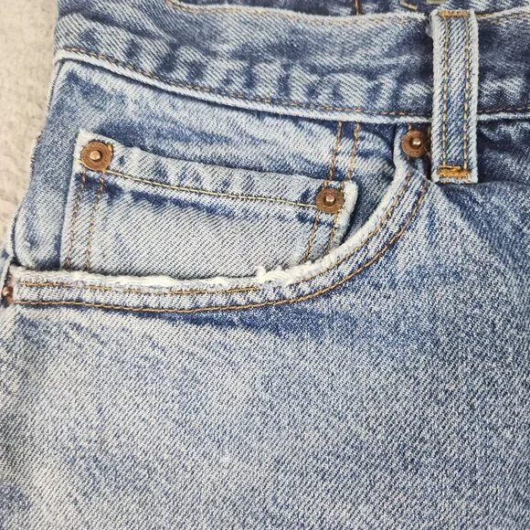 Levis Jeans Mens 34x30 Blue Denim Straight Leg 505 Mid Rise Classic American - Picture 4 of 15